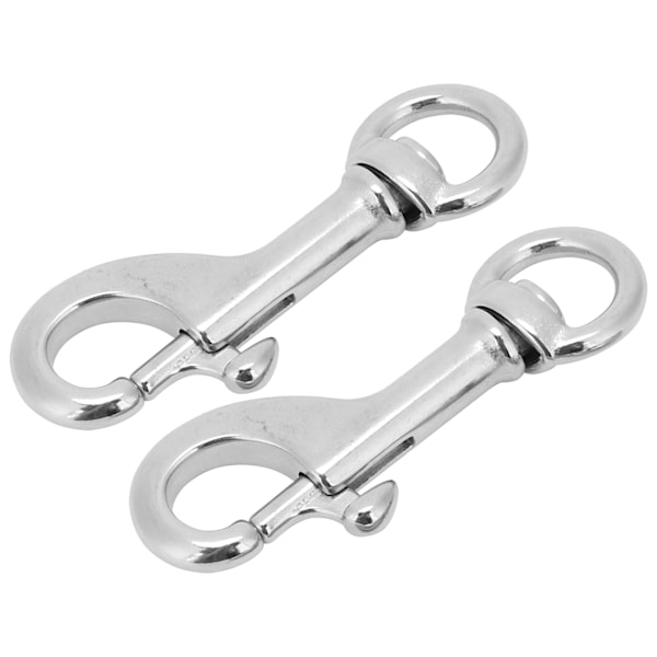 2st 68MM Diving 316 Rostfritt stål Swivel Eye Snap Hook Swivel Single Ended Dykklämma