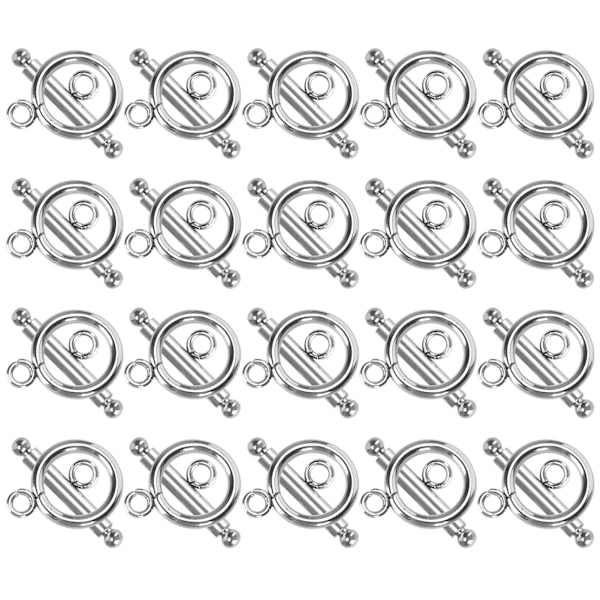 20 Set Armband Toggle Spännen Rostfritt stål OT Spänne Halsband Gör det själv Smycken Tillbehör