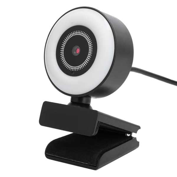Webcam med lys indbygget mikrofon til live streaming video computer tilbehør 1080P