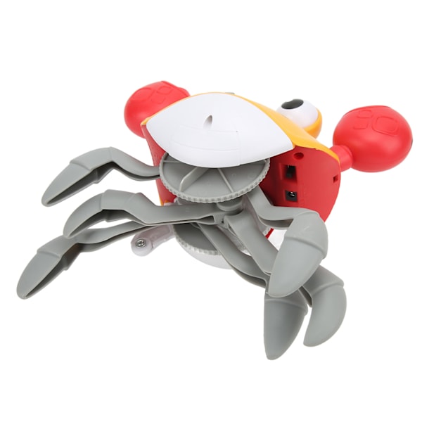 Crab Crawling Toy USB Uppladdningsbar automatiskt undvik hinder Krypande krabba babyleksak med musik och LightOrange
