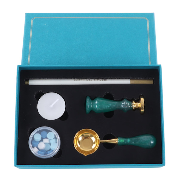 Vax Sigill Stämpel Kit Tredimensionellt Klart Mönster Löstagbart Handtag Delikat Vax Vintage Vax Sigill Set för DIY Gåvor