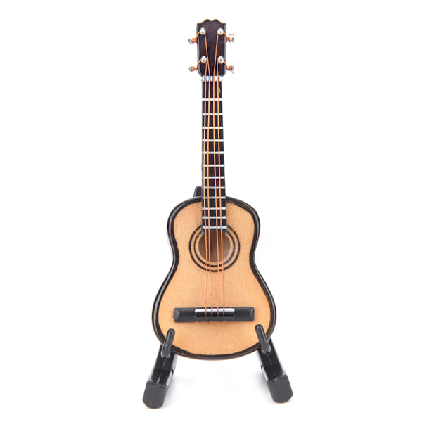 Miniatyr klassisk gitarrmodell Mini trägitarrdekoration Musikinstrument Modell8cm