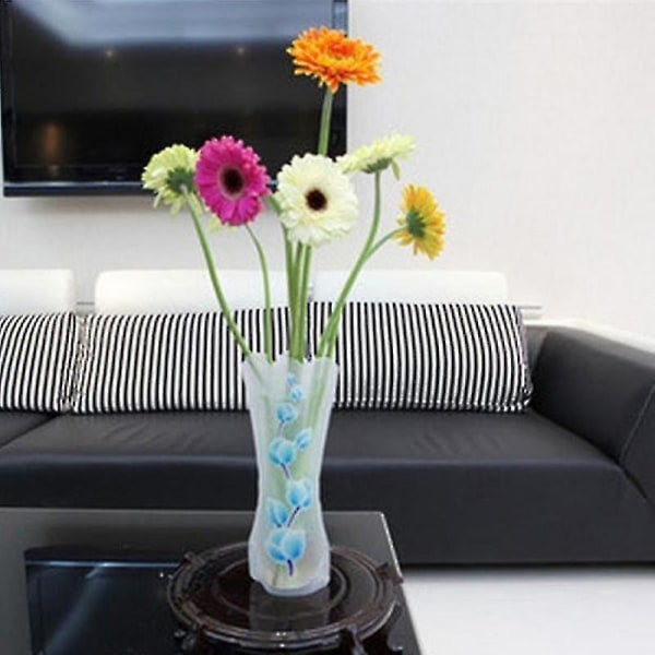 3 deler sammenleggbar blomstervase, gjennomsiktig hjemmedekorasjon