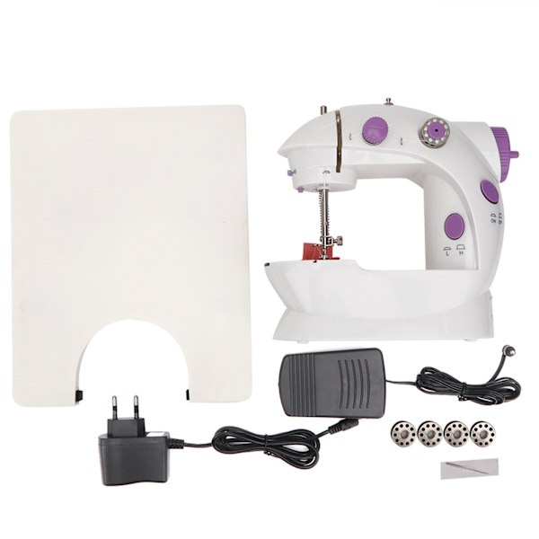 Mini hushålls multifunktions elektrisk symaskin med förlängningsbord (EU-kontakt 100-240V)