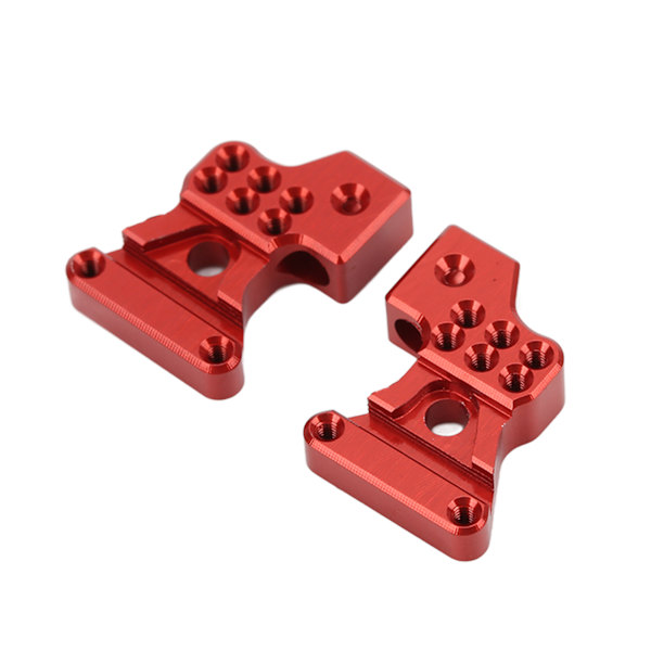 2 stk metall aluminiumlegering bakre støtdempere for Axial SCX24 1/24 RC bil oppgraderingsdeler Rød