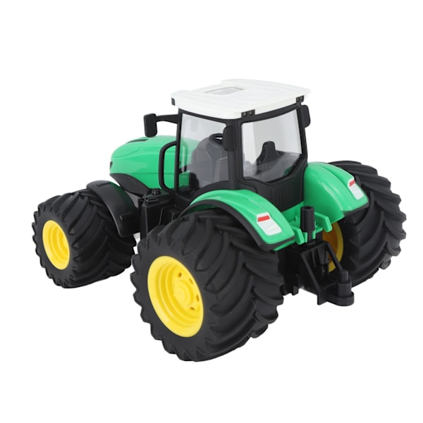 Fjernstyrt Traktor 1:24 2.4G Barn RC Gårdslekesett Sklisikkert brede hjul med lys jul bursdagspresang grønn