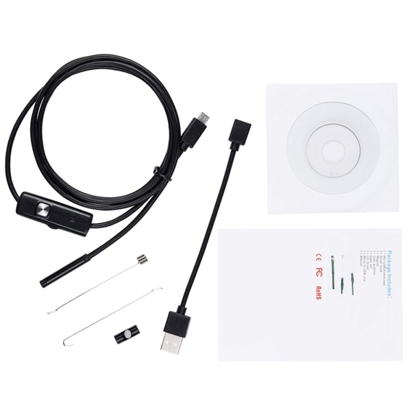 5,5 mm Android Endoscope 6 Led Snake Borescope Micro USB Inspection Camera Ip67, 5m