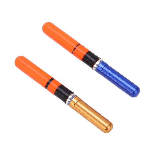 2 stk LED Bobbers Nattbelyste Plast Lysende Farger Fiskeflytere for Nattefiske