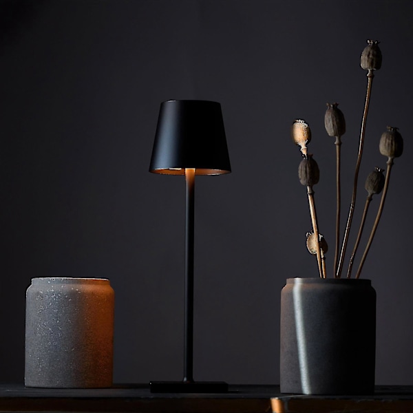 Sladdlös dimbar bordslampa för läsning - Vit aluminium