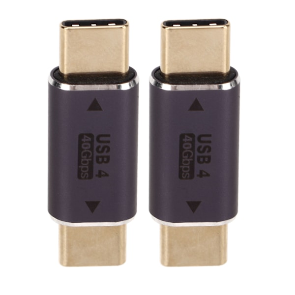 2st Typ C hane till typ C hane adapter 40Gbps 100W rak mini USB C adapter för bärbar smartphone