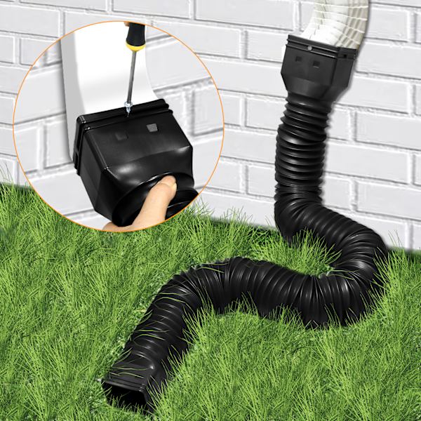 Nedløbsforlænger Hvid Nedløbsforlængeradapterbeskyttelse 21-60 tommer Nem installation Regnvandsrør adapter