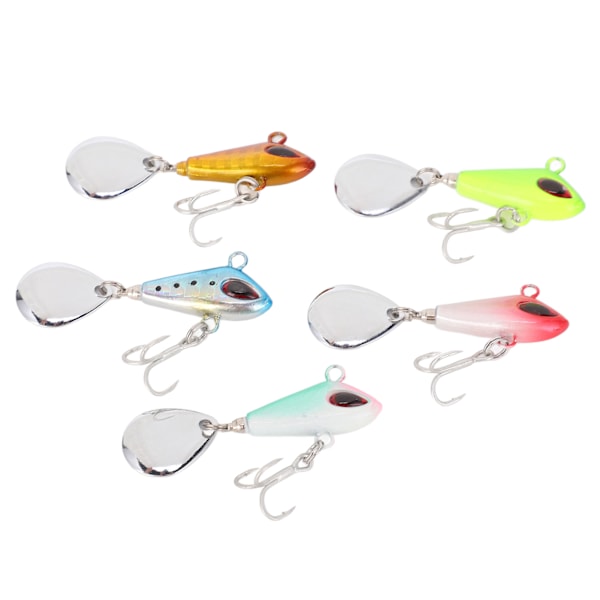 5Pcs 10g Metal Fishing Lures Baits Vib Sequins Fishing Lure Artificial Hard Fishing Bait for Freshwater Bass