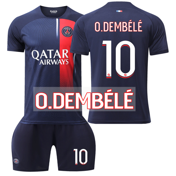 23-24 Paris hemmafotbollströja nr 30 Messi 7 Mbappe 10 Neymar 99 Donnarumma ny tröja toppar och byxor 18 NO.10 0.DEMBÉLÉ
