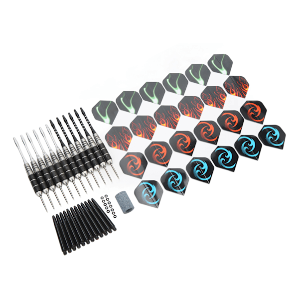 12 st Dart Set Rostfri Stålspets Utsökt Professionell Dart Kit Tillbehör för Dartspelare