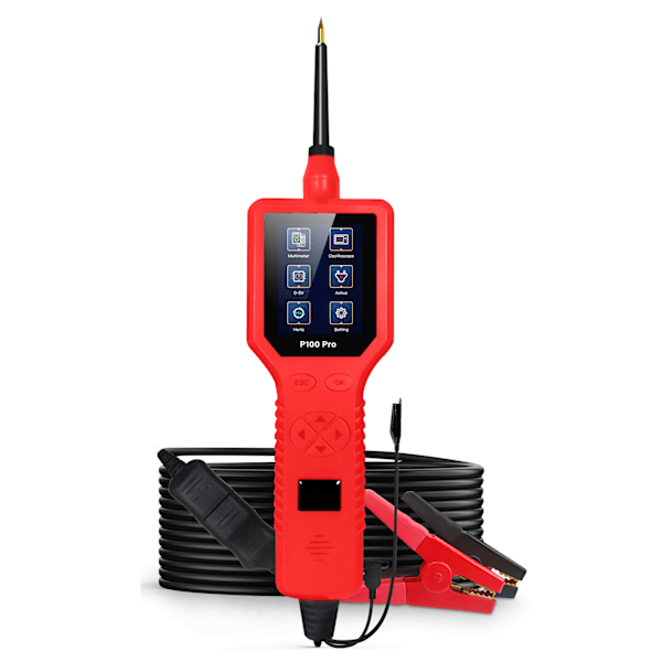 Bilkretsanalysator Röd Injektor Testare Automotive Electric System Tool Digital Display Multimeter