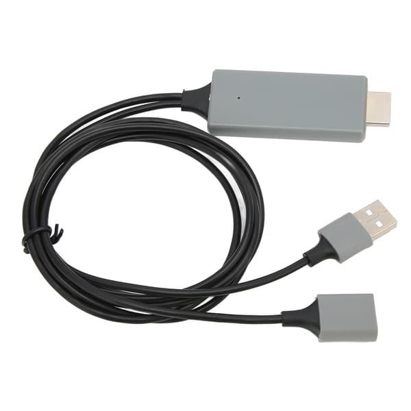 HDTV-kabeladapter 1080P HD Multimedia Interface-kabeladapter kompatibel med iPhone TV-skærmprojektor sort