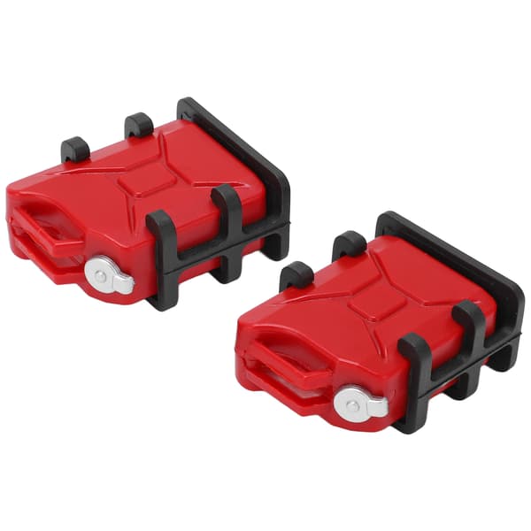 1 par RC bil simuleret brændstoftankbeslag Mini oliedunk til 1/8 1/10 RC Crawler bil dekorationstilbehør rød