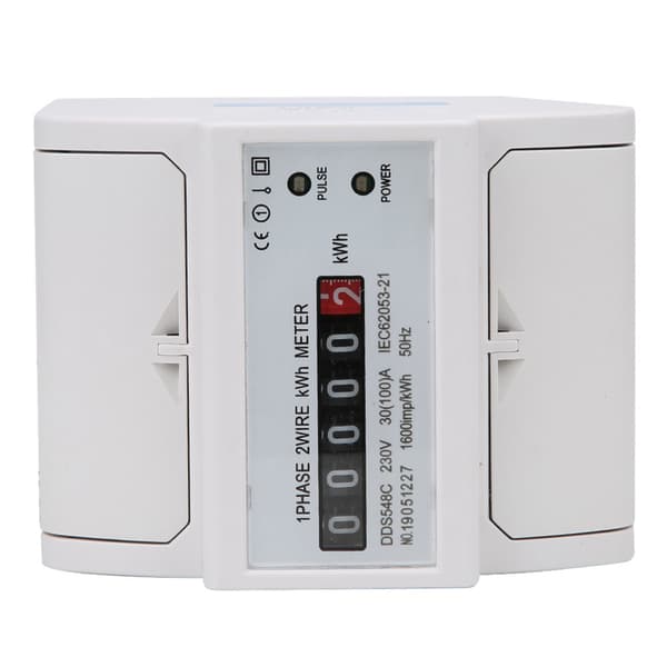 DDS548C Watt-time-teller Enkeltfase 4P 230V Effekt Energimåler 35mm DIN-skinne montering