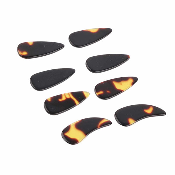 8st kinesiska citerplockar Finger Banjo Ukulele Gitarr Lute Stränginstrument Tillbehör