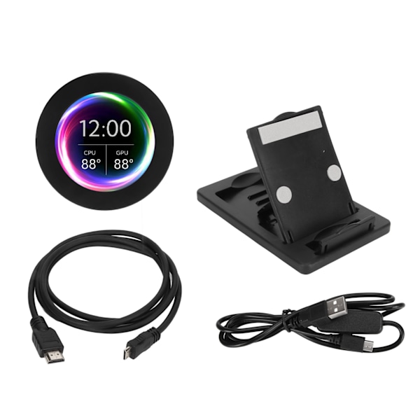 2,1 tums IPS Mini Round Screen 480x480 för AIDA64 PC CPU RAM HDD Data Monitor PC Sub Display för Chassi för Windows för Linux