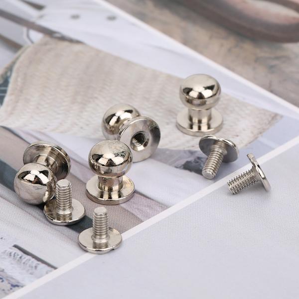 20ST 9 x 8 mm gør-det-selv kobbernitter med rundt hoved Nippel Nagelpose Sko Tilbehør til læder Sølv 9 x 8 mm