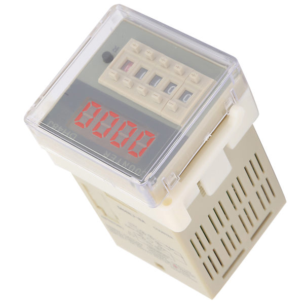 O111ROM DH48J-8A LCD digital elektronisk 8-stifts räknefördröjningstidsrelä 0-999900(12VAC/DC)