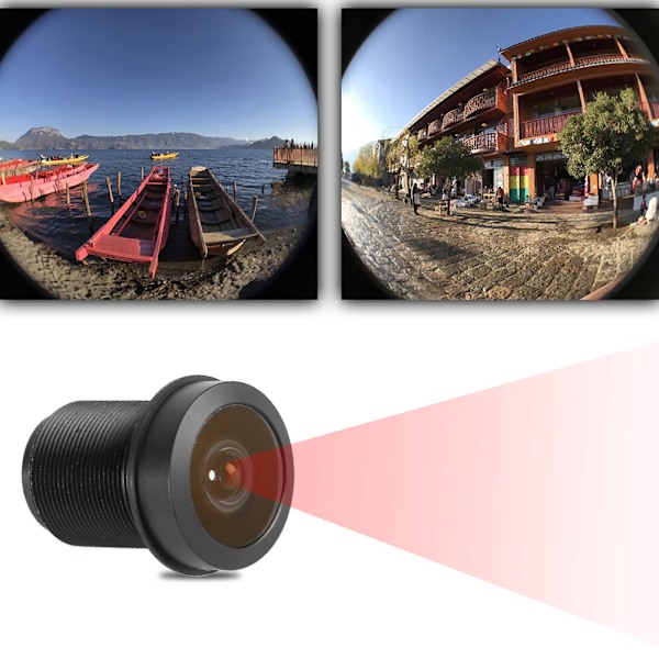 1,44 mm 1/2,5 vidvinkel 5 MP HD 180° Fisheye-objektiv för CCTV-övervakningskamera