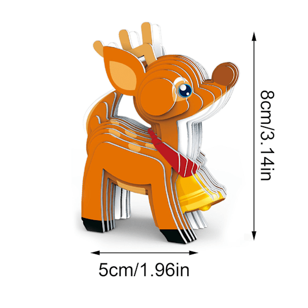 Julmanden miljøvenligt 3D-papirpuslespil til børn