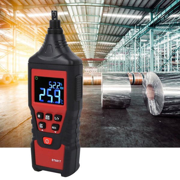 ST6817 Håndholdt LCD Digital Hygro Termometer Temperatur Fugtighedsmåler Måler