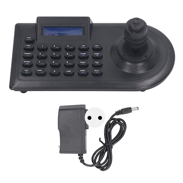 LCD Analog PTZ-kameratangentbord med 4D-joystick PTZ Speed ​​Dome-kamerakontroll för Linux EU-kontakt 100‑240V