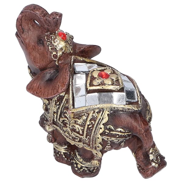Elefantstatue Harpiks Skrivebordsfigur Pynt Hjem Stue Dekorasjon Gave Rød S 7x3,5x7cm