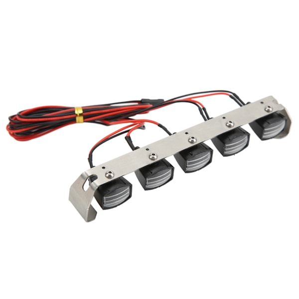 RC Taklampe LED Lys Firkantet Taklampe DIY Frontlys for SCX10 1/10 RC Bil Crawler 5 Lys