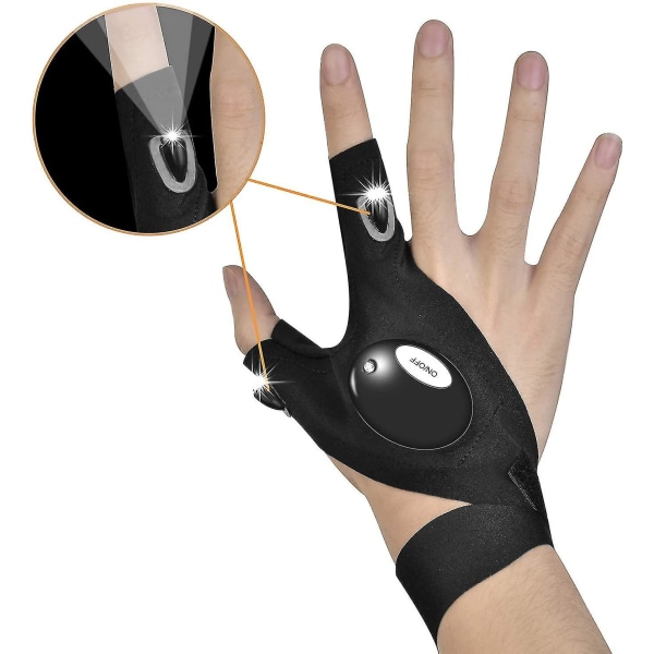 Lommelykthansker Outdoor Multipurpose Led Glove Lommelykt Torch Cover