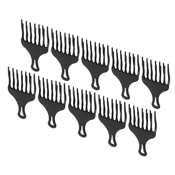 10 st Pick Comb Multipurpose Wide Face Stor Tand Afro Hair Pick för Hemma Frisörsalong