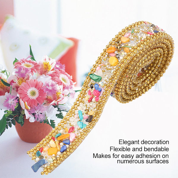 100*2 cm Rhinestone Ribbon Sparkle Small Diamond Wrap Roll Decoration (#03)