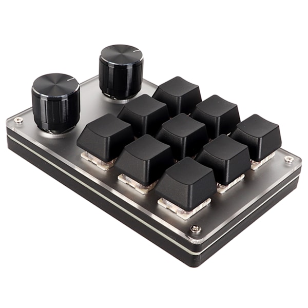 Rødt Switch Makro Tastatur Plug and Play Ergonomisk Tilpassede Knapper USB Mini Tastatur til Desktop PC 9 Taster 2 Knapper