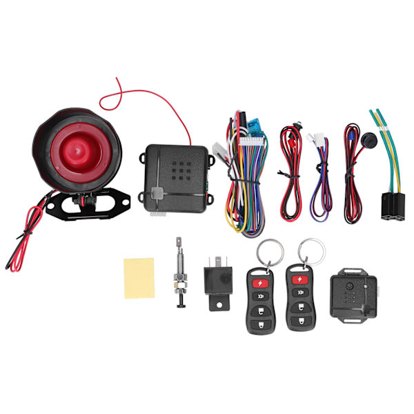 【NX】OneWay Car Alarm System Fjärrkontroll AntiTheft Keyless Entry Security Alarm med stötsensor