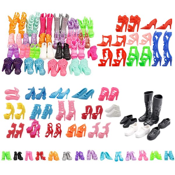 26-30 CM Barbie-sko til menn og kvinner, tilfeldige stiler, med duplikater[NX]