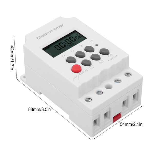 Elektroninen aikakytkimen Mikrokontrolleri Älykäs Suuri virta KG316T-II 220VAC 30A