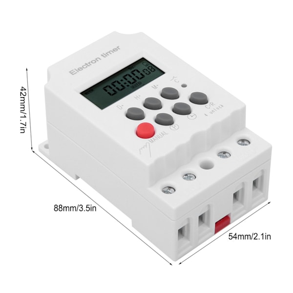 Elektronisk timerbrytare Mikrodator Intelligent Stor ström KG316T-II 220VAC 30A