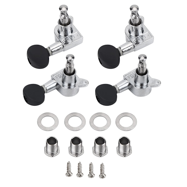 2R 2L stängda aluminiumlegeringar maskinhuvuden String Tuning Key Pegs Tuners för Ukulele