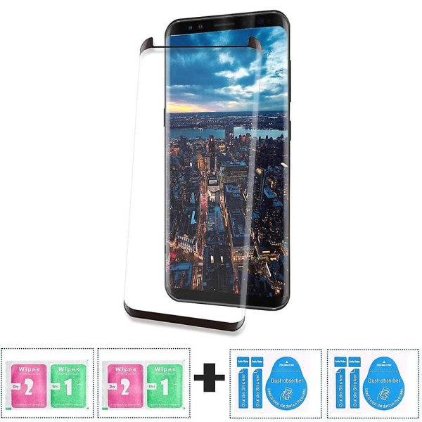 Galaxy S9 skärmskydd, full täckning härdat glas 2 pack