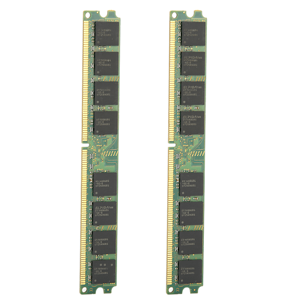 2 stk. DDR2 1GB 667Mhz PC25300 Desktop-hukommelse Dobbeltsidet 16-chips til AMD