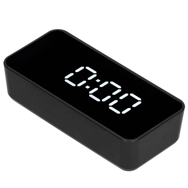 LED digital väckarklocka med temperaturdisplay Automatisk ljuskänsla USB-spegelklocka Svart