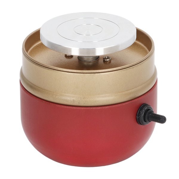 Mini Elektrisk Keramikdrejskiva Liten Portabel Röd Keramikformningsmaskin för DIY Keramikarbete Lerkonst Hantverk 100‑240V EU-kontakt