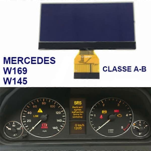 Bil Instrumentbræt LCD-display Kompatibel med Klasse W169 W245 2004-2012 Speedometer Dashboard Skærm Blue