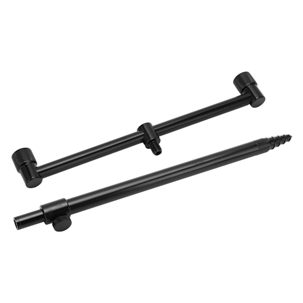 Fiskespöfäste Aluminiumlegering Flexibel 2 Sektioner Bärbar Fiskespö Markhållare Fiskeverktyg (25cm Spö 31cm Fäste)