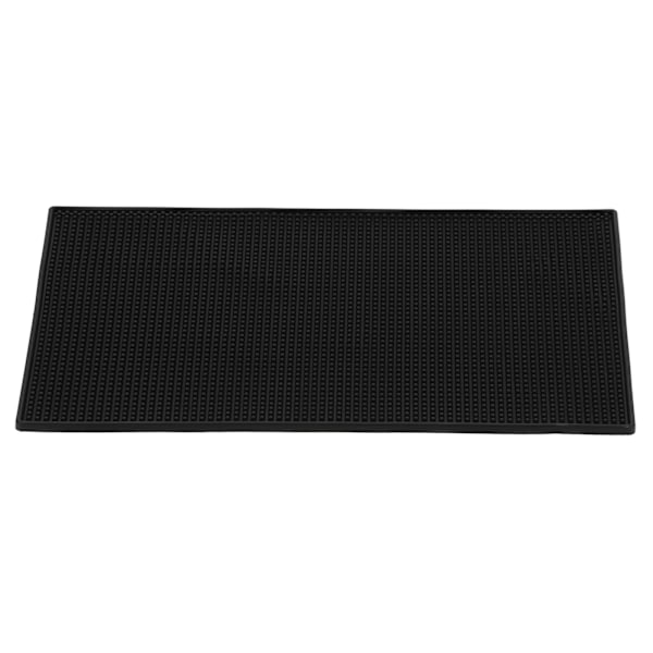 Tykk barmatte sklisikker gummiunderlag bordstablett for kjøkken Hotellrestaurant Kafe Svart (30x15cm 11,8x5,9in)