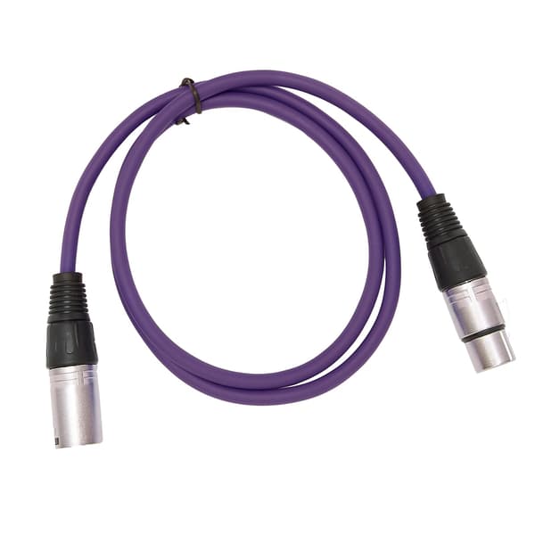 3-Pin Han til Hun Mikrofonkabel Holdbart Lydadapterkabel til Mikrofon Lilla