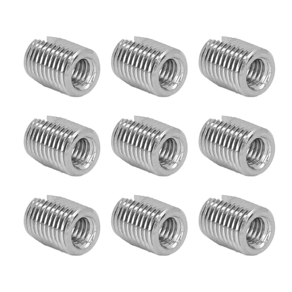 20 kpl itsekierteittävä kierre-insertti M4x0,7 ulkokierre M6,5x0,75 sisäkierre 8 mm pituus